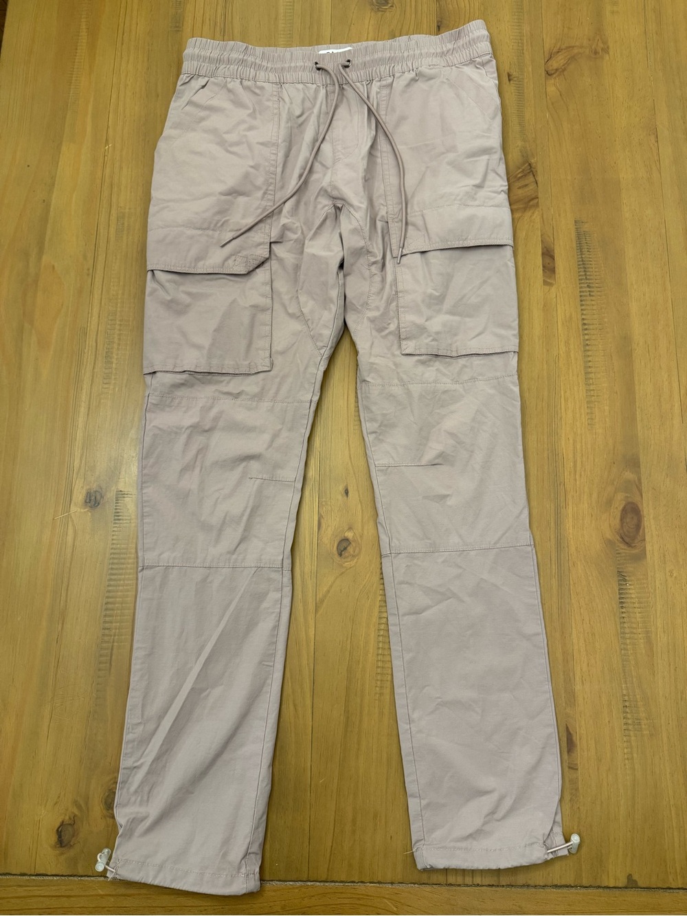 PacSun Women’s Cargo Drawstring Pants in Light Taupe Hiking Parachute Trousers